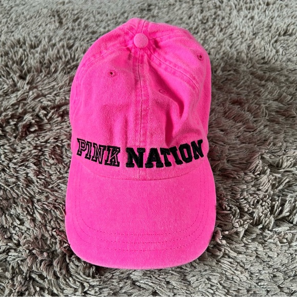 Pink Victoria Secret Hot Pink Baseball Hat - Picture 2 of 8